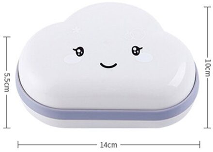 Cartoon Zeepkist Wolken Vorm Badkamer Afvoer Zeep Houder Draagbare Reizen Zeep Bescherm Case Opslag Gerechten Badkamer Accessoires wit
