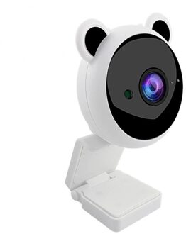 Cartoons 1080P Webcam Met Microfoon Hd Online Cursus Onderwijs Usb Netwerk Webcam Computer Web Camera Live Video Conferentie wit