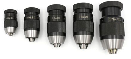 Cartridge B10 B12 B16 B18 B22 chuck spantang Zelf Draai Snelspanboorhouder voor boormachine Taper Boorkop power B18(3MM-16MM)