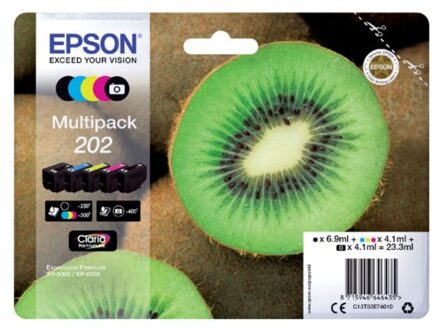 cartridge Kiwi Multipack 5-Colours 202