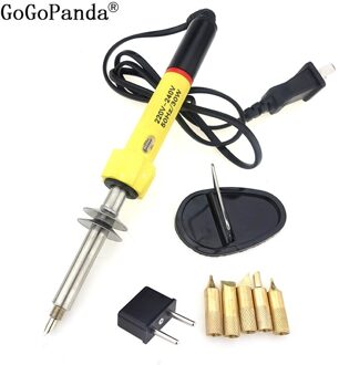 Carving Soldeerbout Elektrische Graveren Pen Kalebas Pyrograph Met Iron Tips AC220V