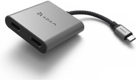 CASA Hub H2 Grey USB-C 3.1 to HDMI x2