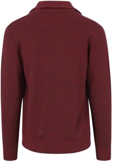 Casa Moda Halfzip Trui Bordeaux Rood - 5XL