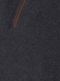 Casa Moda Halfzip Trui Solid Antraciet