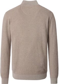 Casa Moda Halfzip Trui Structure Beige - L,M,XL,XXL
