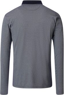 Casa Moda Long Sleeve Polo Structure Blauw - 3XL,4XL,5XL,L,M,XL,XXL