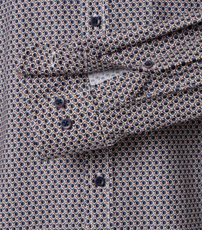 Casa Moda Overhemd Print Blauw - 4XL,L,M