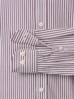 Casa Moda Overhemd Strepen Burgundy Bordeaux - 3XL