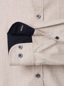 Casa Moda Overhemd Structure Beige - 4XL,L,XL,XXL