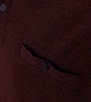 Casa Moda Polo LS Bordeaux Rood - 5XL