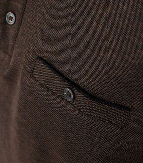 Casa Moda Polo LS Bruin - 3XL,L,M,XXL