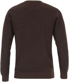 Casa Moda Pullover O-Hals Melange Geel Bruin - XL