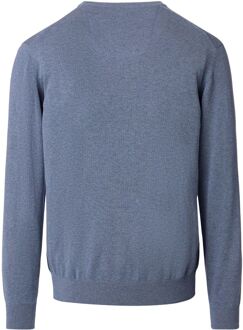 Casa Moda Pullover V-Hals Grey Indigo Grijs - 3XL