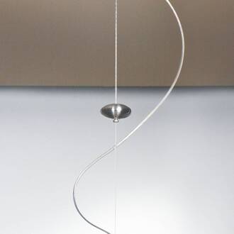 CASABLANCA AIH, strakke hanglamp, 28 cm, wit glanzend aluminium