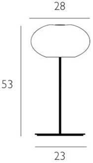 CASABLANCA Aih tafellamp, Ø 28cm wit glanzend wit glanzend, aluminium geborsteld