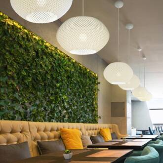 CASABLANCA Atamo hanglamp 3D-druk 1-lamp mat wit