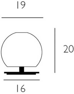 CASABLANCA Ball-tafellamp, hoogte 20 cm wit mat, aluminium geborsteld