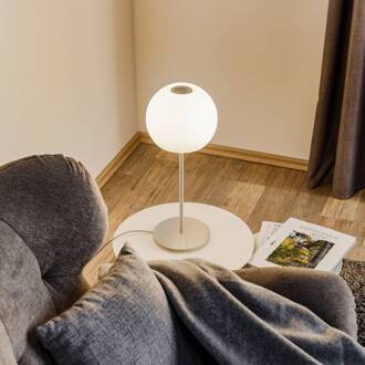 CASABLANCA Ball-tafellamp, hoogte 49 cm wit, aluminium