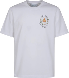 CASABLANCA Bedrukt T-shirt in het wit Casablanca , White , Heren - 2Xl,Xl,L,M,S