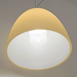 CASABLANCA BELL - 1-lichts zandkleurige hanglamp, 30 cm zand, wit, grijs