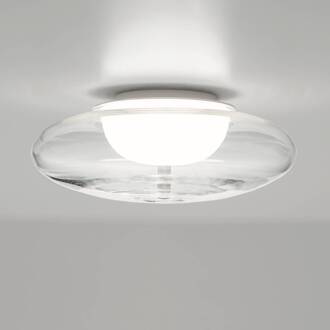CASABLANCA Bloo LED plafondlamp, glazen kap helder, opaalwit