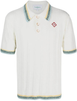 CASABLANCA Boucle Polo Shirt Casablanca , White , Heren - Xl,L,M,S