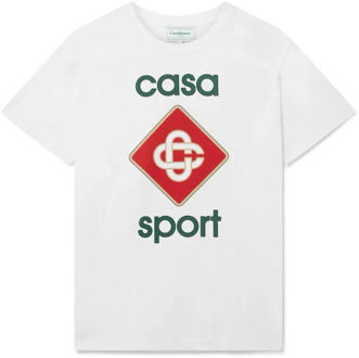 CASABLANCA Casa Sport Design Wit T-shirt