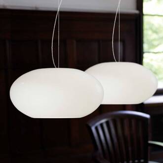 CASABLANCA Design-hanglamp AIH, 28 cm, wit glanzend aluminium