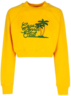 CASABLANCA Gele Tennis Club Sweatshirt Casablanca , Yellow , Dames