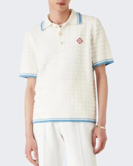 CASABLANCA Heren boucle polo Wit - L