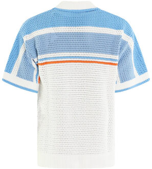 CASABLANCA Heren crochet shirt - maat L Wit