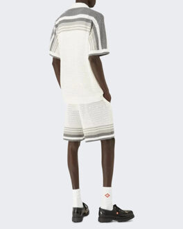 CASABLANCA Heren crochet shirt Wit - M