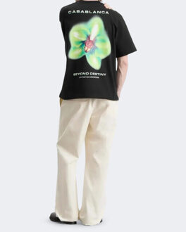CASABLANCA Heren glitch orchid t-shirt Zwart - XXL