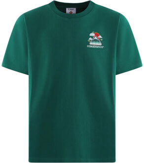 CASABLANCA Heren montagne ondulée t-shirt Groen - XL
