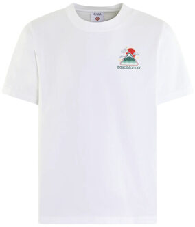 CASABLANCA Heren montagne ondulée t-shirt - maat M Wit