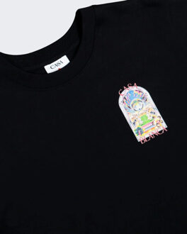 CASABLANCA Heren tennis landscape t-shirt Zwart