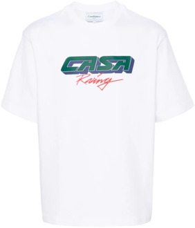 CASABLANCA Klassieke Bedrukte T-shirts en Polos Casablanca , White , Heren - 2Xl,L,M,S
