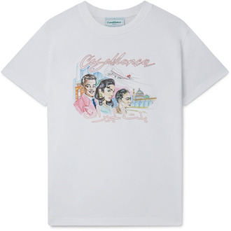 CASABLANCA La Liaison Design wit T-shirt - maat L