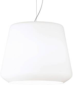 CASABLANCA Levio hanglamp 1-lamp Ø 26cm wit opaal, aluminium geborsteld