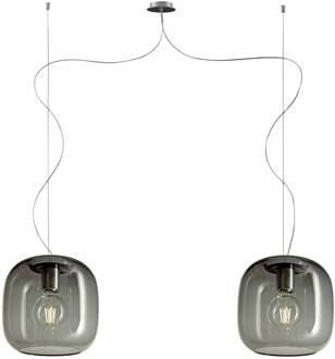 CASABLANCA Murea hanglamp draadpendel 2lmp grafiet grafiet, alu geborsteld