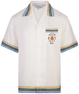 CASABLANCA Short Sleeve Shirts Casablanca , White , Heren - L,S,Xs