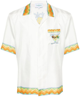 CASABLANCA Short Sleeve Shirts Casablanca , White , Heren - Xl,L,M,S