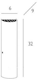 CASABLANCA Tubo wandlamp van glas opaalwit mat