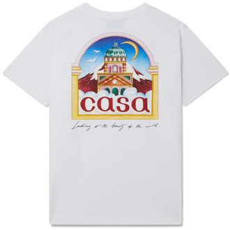CASABLANCA Vue De L'Arche Design wit T-shirt - maat S