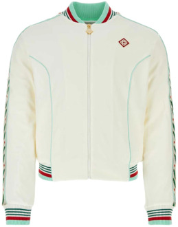 CASABLANCA Witte fluwelen sweatshirt Casablanca , White , Heren