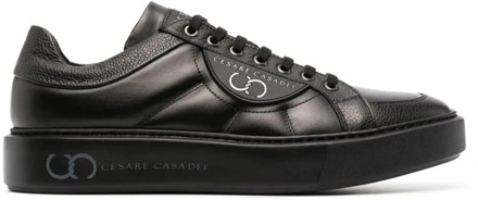 Casadei Zwarte Leren Sneakers voor Mannen Casadei , Black , Heren - 41 Eu,46 EU