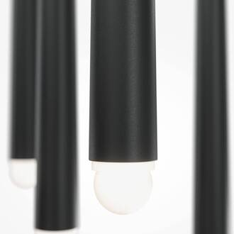 Cascade LED hanglamp, zwart, 5-lamps