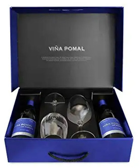 Case 2 bottles + 2 cups Vine Pomal 106 casks backup 2014, D.O Rioja, gift, free from Spain, red wine