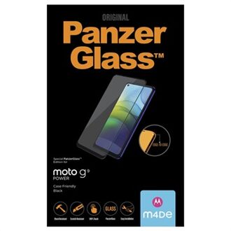 Case Friendly Motorola Moto G9 Power Screenprotector Glas Zwart