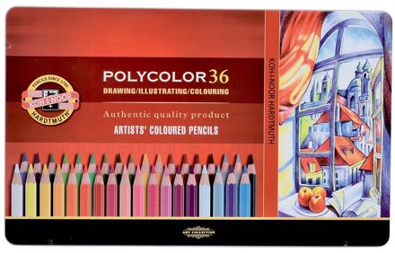 Case Metalen Polycolor 36 Kleurpotloden KOH-I-NOOR